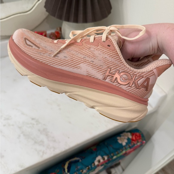 Hoka Women's Running Shoes in Pink and Tan - Picture 4 of 5
